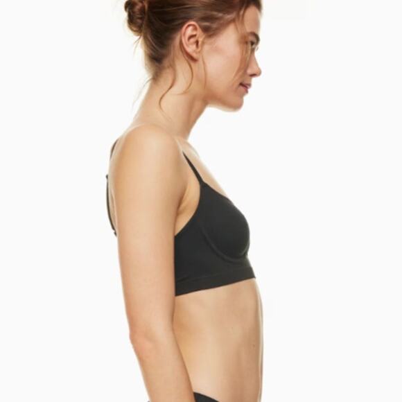 Calvin Klein NWT Black Fusion Bonded Flex Unlined Balconette Bralette Bra Small - Picture 4 of 11